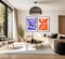 2 Pcs Abstract Colorful Line Wall Art Minimalist Thick Striped Prints Pictures Simple Blue Orange Pink Canvas Posters Watercolor Painting Home Wall Decor for Living Room Bedroom Bathroom 12x16in